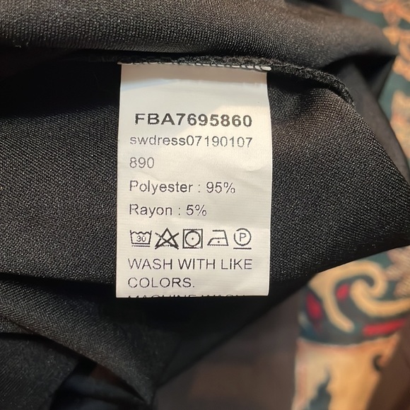 H&M Ruffles, Asymmetrical Hem Black Dress size Large - Picture 9 of 9